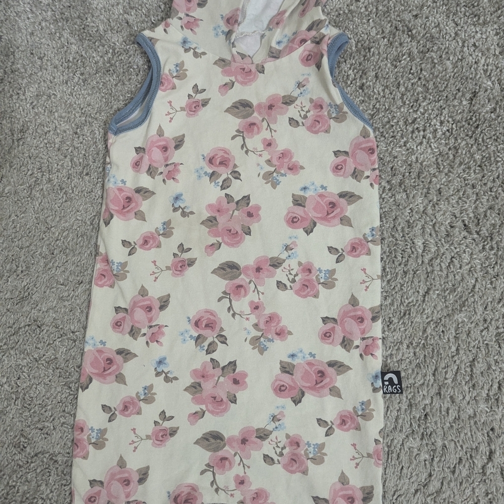 RAGS Floral Hooded Onesie